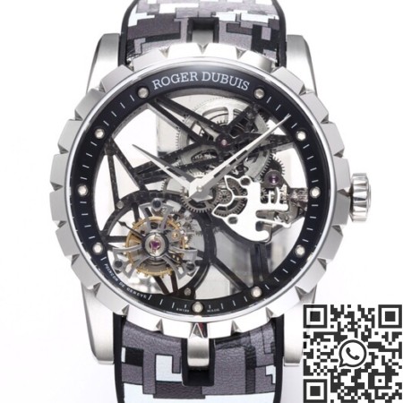 BBR Factory Fake Roger Dubuis Excalibur RDDBEX0393 Grey Camouflage Strap: A New Tourbillon Marvel