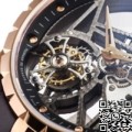 BBR Factory Replicas Roger Dubuis Excalibur RDDBEX0393 Rose Gold Case: The Ultimate King Series Tourbillon