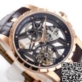 BBR Factory Replicas Roger Dubuis Excalibur RDDBEX0393 Rose Gold Case: The Ultimate King Series Tourbillon