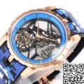 BBR Factory Roger Dubuis Replicas Excalibur RDDBEX0393 Blue Watchband: A New Era in Tourbillon Timepieces