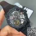 BBR Factory Fake Watch Roger Dubuis Excalibur DBEX0577: A Carbon Fiber Masterpiece with Black Strap