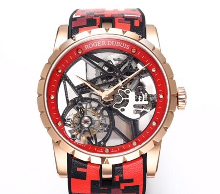 BBR Factory Replica Roger Dubuis Watches Excalibur RDDBEX0393 Red Camouflage Strap: The Bold Tourbillon Timepiece