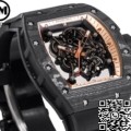 RM Factory Fake Richard Mille RM055: The Exquisite Gold Bezel Carbon Fiber Case