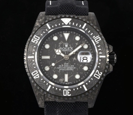 DIW Custom Rolex Replica Sea-Dweller Carbon Fiber Case White Scale – A Revolution in Modern Dive Watches