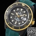 DIW Custom Rolex Fake Sea-Dweller Carbon Fiber Case Gold Bezel – A Fusion of Luxury and Innovation