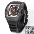 RM Factory Fake Richard Mille RM055: The Exquisite Gold Bezel Carbon Fiber Case