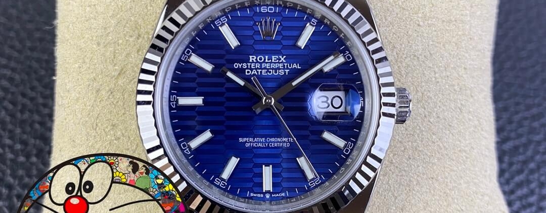 Clean Factory Rolex Datejust M126334-0031 With Fluted Blue Dial