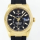 ZF Factory Rolex Imitation Sky-Dweller M336238-0002 Gold Watch Case with Rubber Strap