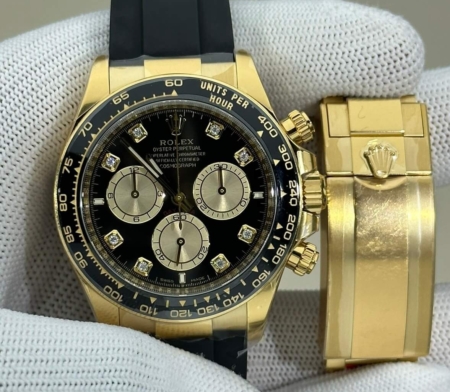 Clean Factory's New Rubber Strap Rolex Daytona Fake M126518LN-0006 Diamond Scale