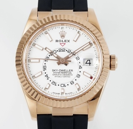 ZF Factory Rolex Sky-Dweller Replica M326235-0004 Rose Gold Bezel White Dial: Affordable Luxury