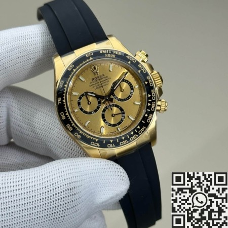 Clean Factory's New Rubber Strap Gold Rolex Daytona Replica Watch M126518-0010