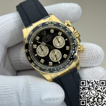 Clean Factory's New Rubber Strap Rolex Daytona Fake M126518LN-0006 Diamond Scale