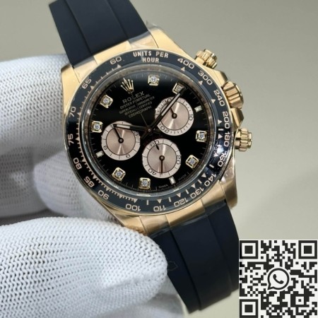 Clean Factory's New Rose Gold Fake Rolex Daytona M126515LN-0004 with Diamond Scale