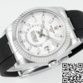 ZF Factory Fake Rolex Sky-Dweller M336239-0003 White Dial: The Ultimate Replica with Heavy Metal Precision