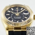 ZF Factory Rolex Imitation Sky-Dweller M336238-0002 Gold Watch Case with Rubber Strap