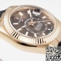 ZF Factory Rolex Sky-Dweller Fake M326235-0005: Gold Bezel Brown Dial 