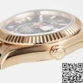 ZF Factory Rolex Sky-Dweller Fake M326235-0005: Gold Bezel Brown Dial 