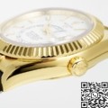 ZF Factory Imitation Rolex Sky-Dweller M336238-0003 Gold Watch Case White Dial