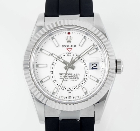 ZF Factory Fake Rolex Sky-Dweller M336239-0003 White Dial: The Ultimate Replica with Heavy Metal Precision