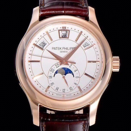 GR Factory Fake Watch Patek Philippe Complications 5205G-013 Rose Gold: V2 Upgraded Edition