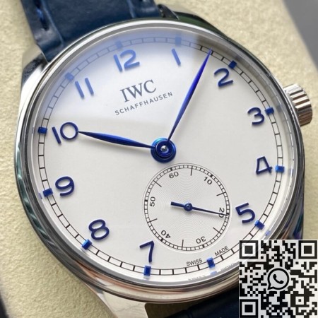 GR Factory IWC Replica Watch Portugieser IW358304 White Dial with Blue Hands