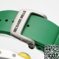 ZF Factory Fake Richard Mille RM061 White Ceramics with Green Strap: A Fusion of Luxury and Fresh Style