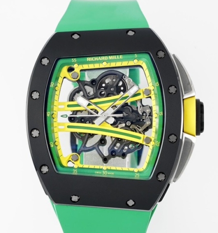 ZF Factory Replica Watch Richard Mille RM061 Black Ceramics Green Strap: A Bold New Statement