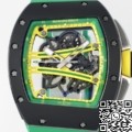 ZF Factory Replica Watch Richard Mille RM061 Black Ceramics Green Strap: A Bold New Statement