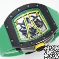 ZF Factory Replica Watch Richard Mille RM061 Black Ceramics Green Strap: A Bold New Statement