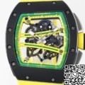 ZF Factory Richard Mille RM061 Black Ceramics Yellow Strap