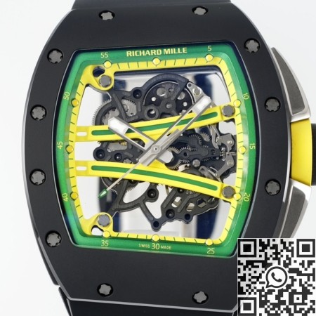 ZF Factory Replica Richard Mille RM061 Black Ceramics Black Strap